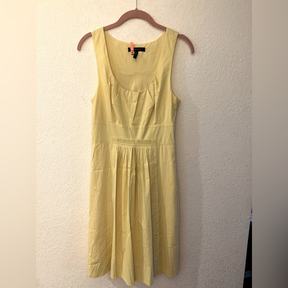 BCBG Buttercream Yellow Sleeveless Dress